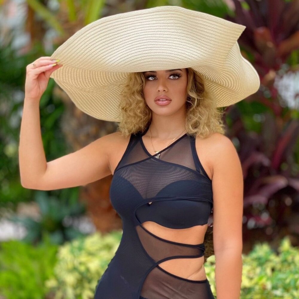 Bliss- Oversized Beach Hat - Beige
